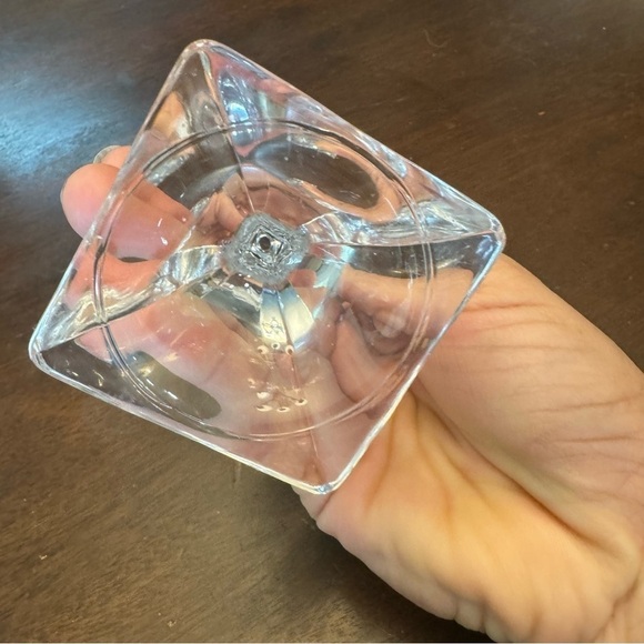 Mikasa Crystal Candle Holders Vintage 1980’s Deco Pattern Tulip Shape Tops - Picture 3 of 12